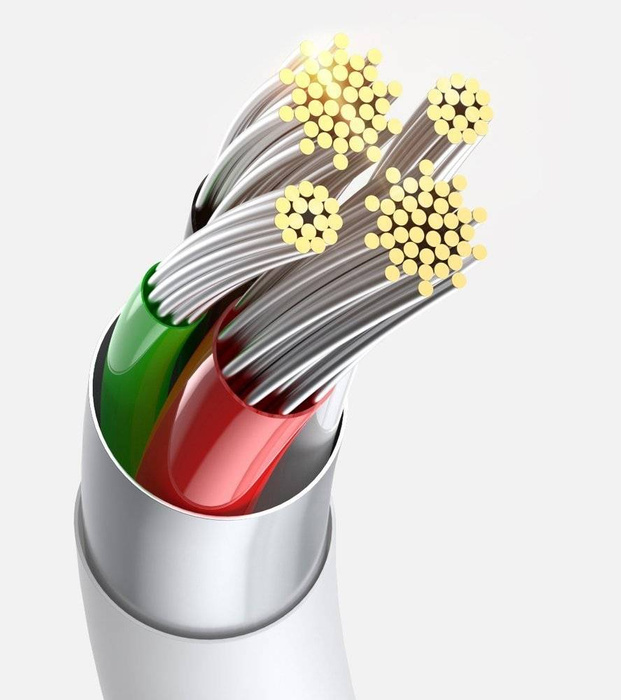 Câble USB Baseus Superior 3en1 - Lightning / USB Type C / micro USB 3,5 A 1,5 m Blanc (CAMLTYS-02)