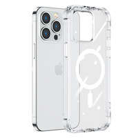 Joyroom Magnetic Defender Estuche magnético para iPhone 14 Plus Estuche blindado con soporte de ganchos transparente (compatible con MagSafe)