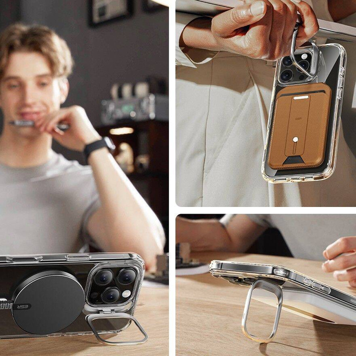 Etui ESR CLASSIC HYBRID KICKSTAND HALOLOCK MAGSAFE & TEMPERED GLASS IPHONE 16 PRO CLEAR
