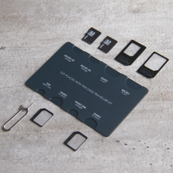 Uniq Sim Adapter Traveler Kit organizador 7 en 1