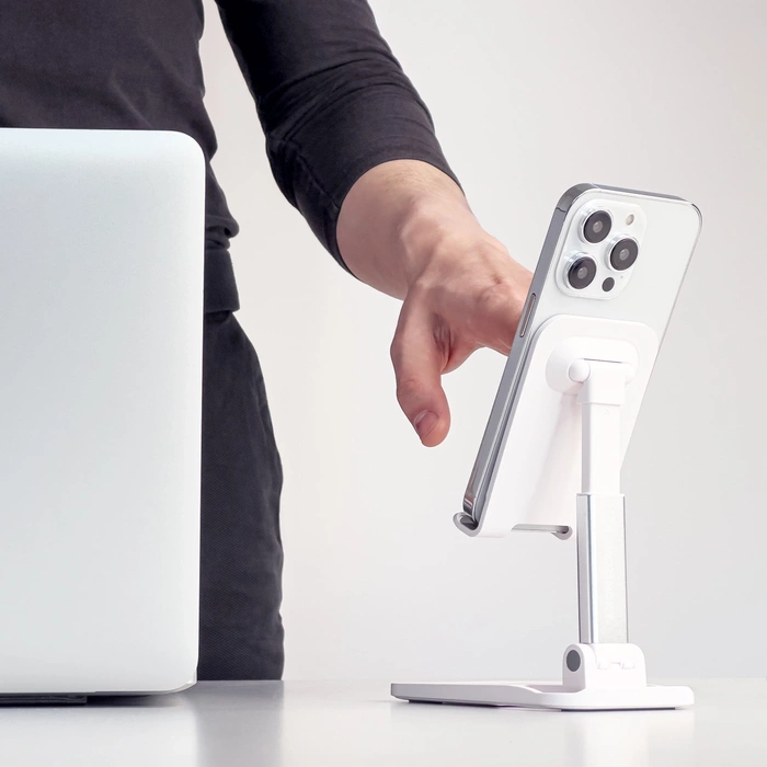Wozinsky Supporto per telefono da scrivania Supporto per tablet pieghevole bianco (WFDPS-W1)