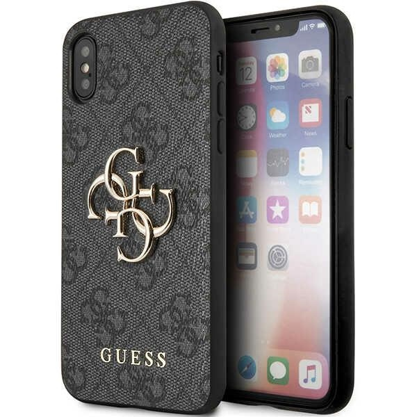 Case Guess GUHCPX4GMGGR iPhone X/XS grey/grey hardcase 4G Big Metal Logo Case