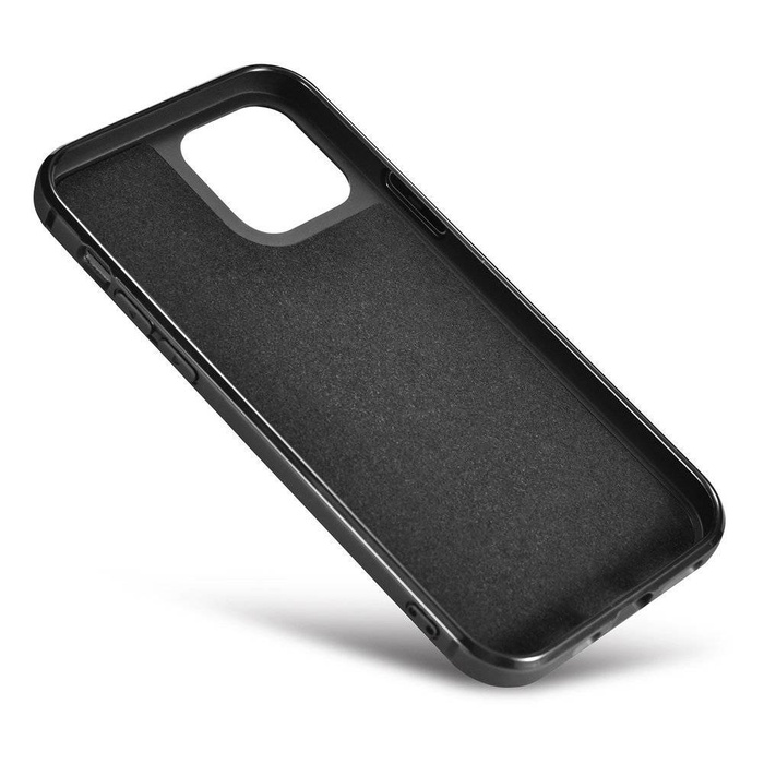 iCarer Leather Oil Wax coque en cuir véritable pour iPhone 12 mini noir (ALI1204-BK)