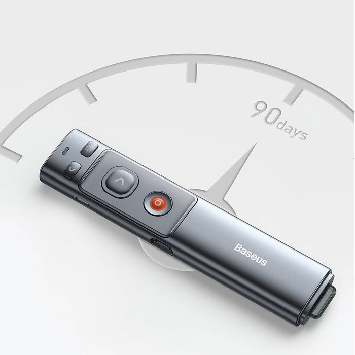 Baseus Orange Dot Wireless Presenter (Red Laser)(Charging version) gray (WKCD000013)