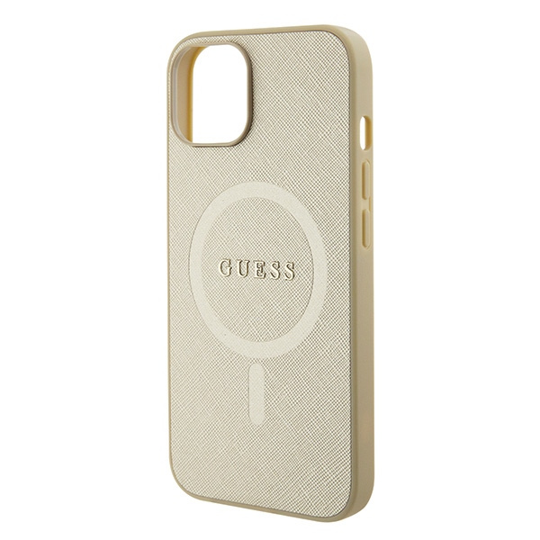 Case Guess GUHMP15MPSAHMCB iPhone 15 Plus 6.7" gold/gold hardcase Saffiano MagSafe Case