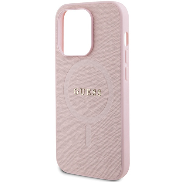 Hülle Guess GUHMP14LPSAHMCP iPhone 14 Pro 6.1" rosa/rosa hartcase Saffiano MagSafe Case