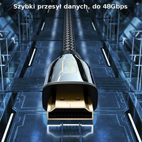 USAMS Câble HDMI - HDMI 2.1 U67 3m 8K noir/noir Ultra HD SJ498HD01 (US-SJ498)