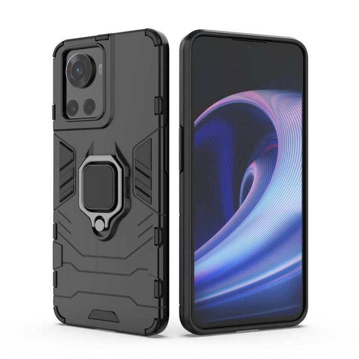 Housse hybride blindée Ring Armor + support magnétique pour OnePlus Ace noir