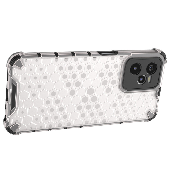 Funda blindada Honeycomb con marco de gel Realme C35 transparente