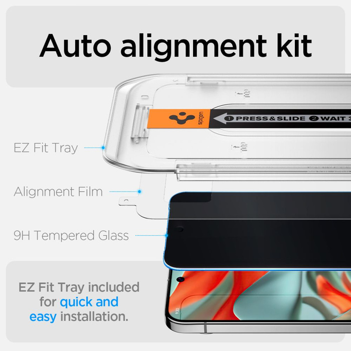 VERRE PRIVATISANT SPIGEN GLAS.TR "EZ FIT" 2-PACK GOOGLE PIXEL 9 PRO XL PRIVACY