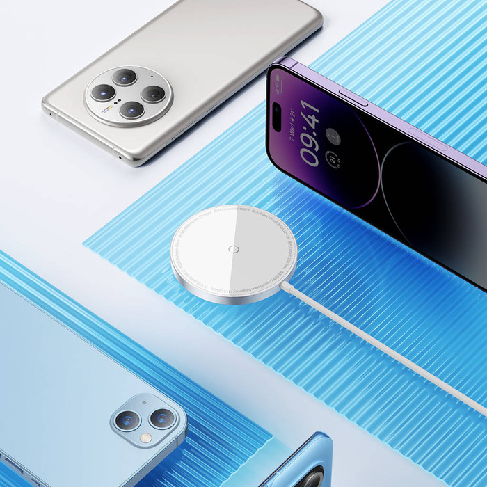 Baseus Simple Mini3 nabíječka indukce 15W stříbrná