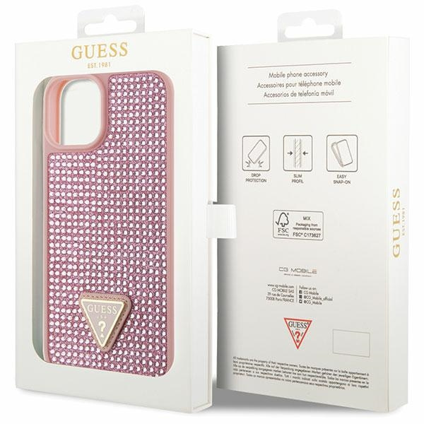 Coque Guess GUHCP14MHDGTPP iPhone 14 Plus 6.7" rose/rose durcase Rhinestone Triangle Case