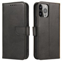 Magnet Case funda para Vivo Y16 flip cover wallet stand negro