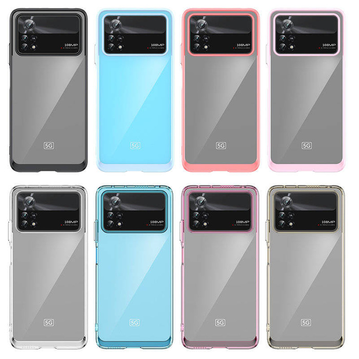 Coque Outer Space pour Xiaomi Poco X4 Pro 5G avec cadre flexible bleu