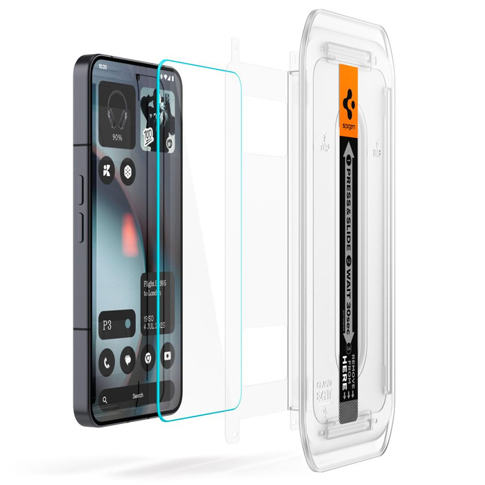 Vidrio Templado Spigen GLAS.TR "EZ FIT" 2-PACK NADA TELÉFONO 3 TRANSPARENTE