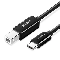 Câble USB-C 2.0 vers USB-B UGREEN US241 pour imprimante, 1m (noir)