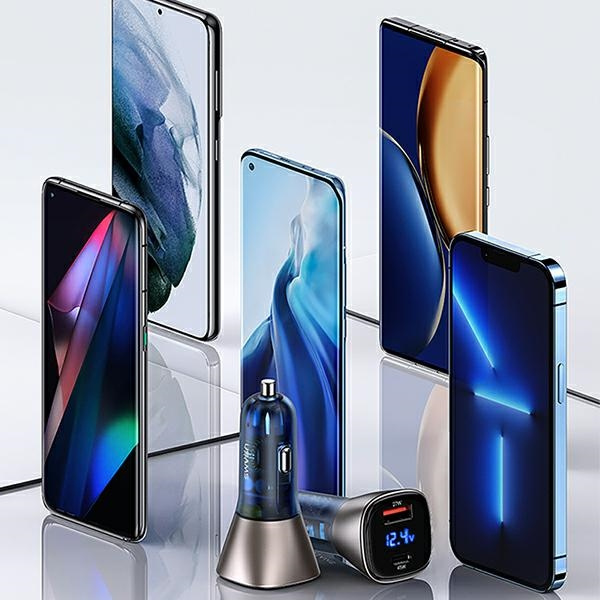 Nabíjení aut USAMS. C29 45W 2xUSB-A Fast Charge světle zlatá/světle zlatá CC154CC01(US-CC154)