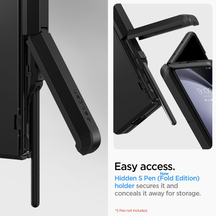 Funda Spigen Tough Armor Pro Bolígrafo Galaxy Z Fold 5 Negro Case