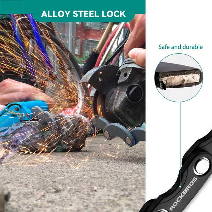 Antivol de vélo pliable Rockbros WD795 - noir