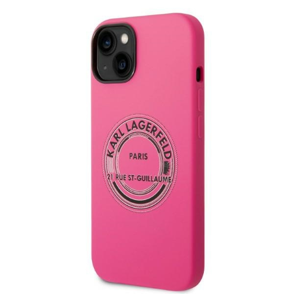 Hülle KARL LAGERFELD Apple iPhone 14 Plus Silikon RSG Rosa Hartcase