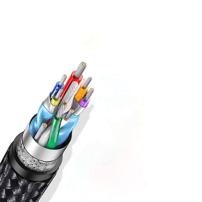 Angle cable USB to USB-C UGREEN US385, 3A, 1m (black)