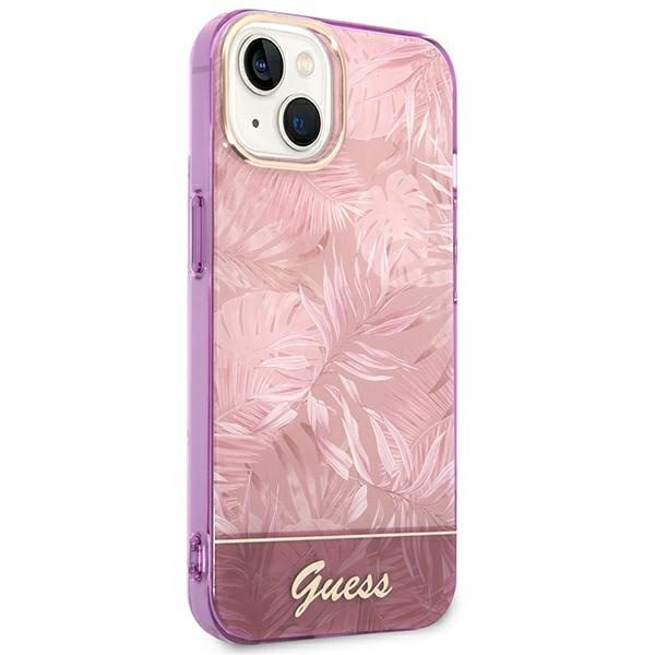 Guess GUHCP14MHGJGHP iPhone 14 Plus 6,7" rosa/rosa hartcase Jungle Kollektion