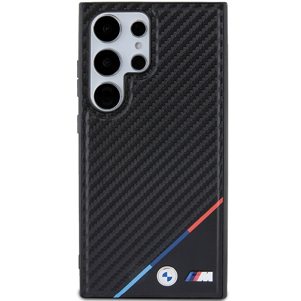 Cover BMW BMHMS24L23PUDTK Samsung Galaxy S24 Ultra S928 nero/nerocase Carbon Tricolor Line MagSafe Case