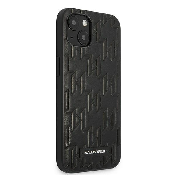 Hülle KARL LAGERFELD Apple iPhone 13 Mini-Monogramm-Plakette Schwarz Hartcase
