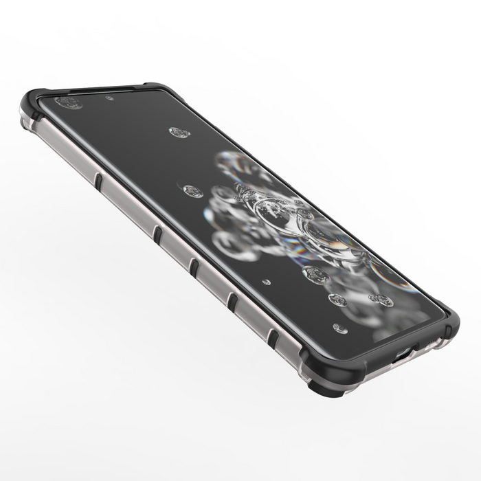 Funda blindada Honeycomb con marco de gel para Samsung Galaxy S22 Ultra negra