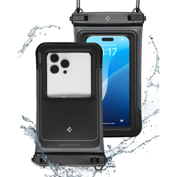 Funda Spigen A611P Estuche flotador impermeable universal 2-PACK MATTE Negro