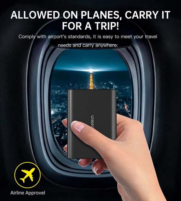 Choetech B635BK powerbank 2xUSB-A / 2xUSB-C 27000mAh - black