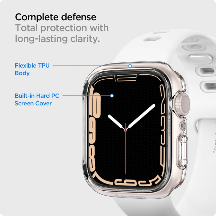 Hülle Spigen Ultra Hybrid Apple Watch 7 / 8 / 9 (45 mm) Kristall Clear Case