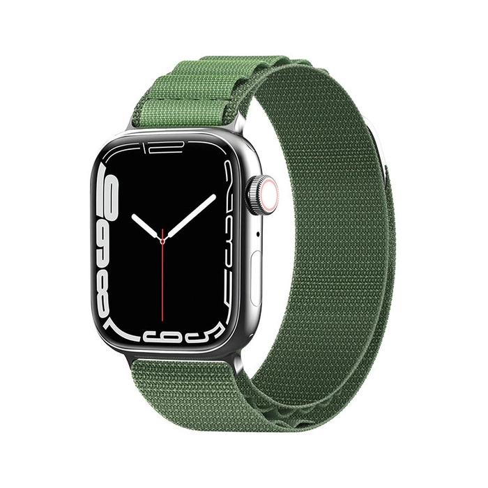Bracelet avec boucle acier Alpine pour Apple Watch 42/44/45/49 mm - vert