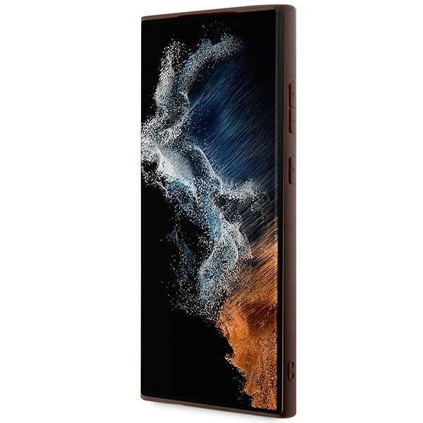 Obal Guess GUHCS23LP4RPSW S23 Ultra S918 brown/brown hardcase 4G Printed Stripe Case