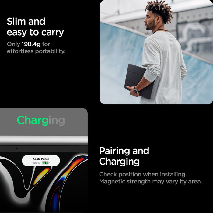 Spigen Liquid Air FOLIO IPad PRO 11" 5 / 6 2024-2025 NOIR