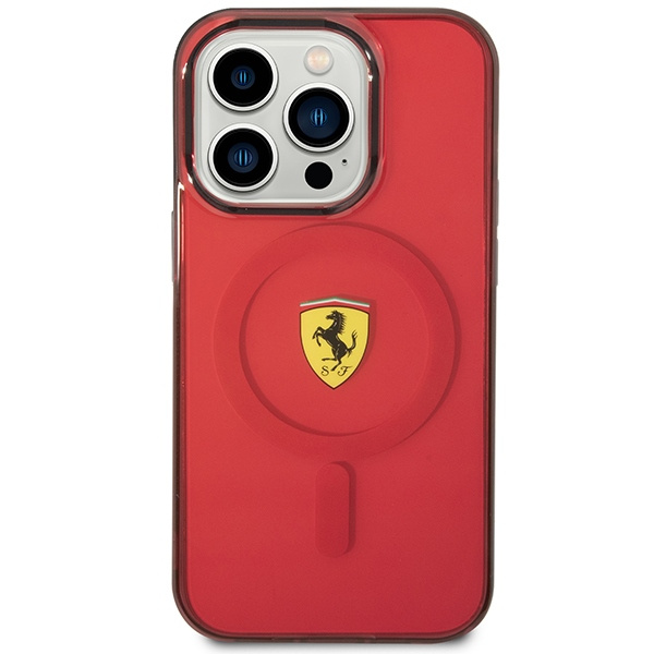 Cover Ferrari FEHMP14LURKR iPhone 14 Pro 6.1" rosso/rosso durocase traslucido MagSafe Case