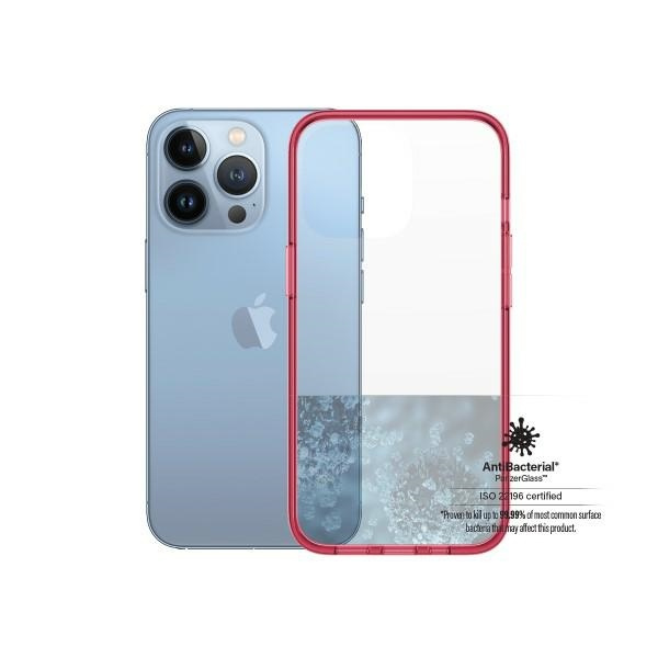 PanzerGlass ClearCase iPhone 13 Pro 6.1" Antibakteriell Militärische Qualität Erdbeere 0340
