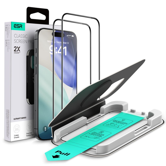 Tempered Glass ESR ULTRAFIT GEHÄRTETES GLAS 2ER-PACK IPhone 16 PRO / 17 KLAR