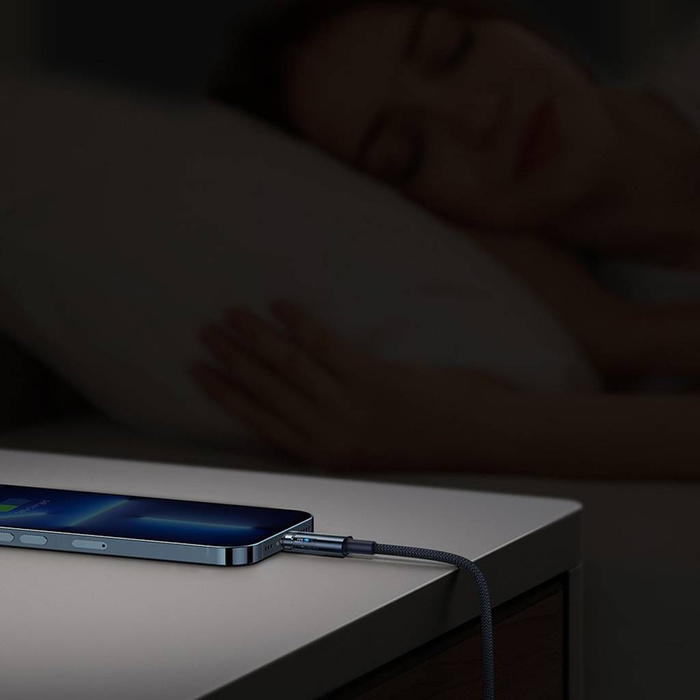 Baseus Datový kabel Explorer Series Auto Power-Off Fast Charging Type-C to IP 20W 1m Blue