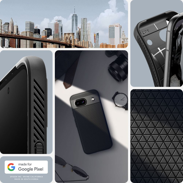 Case Spigen Liquid Air Google Pixel 8a MATTE Black
