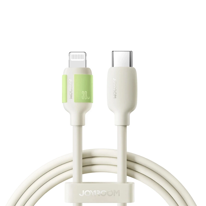 Joyroom S-A53 30W USB-C - Lightning Cable with Fluorescent Tip 1.2m - Beige