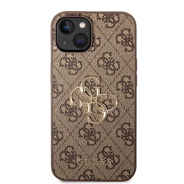 Case Guess GUHCP15M4GMGBR iPhone 15 Plus 6.7" brown/brown hardcase 4G Big Metal Logo Case