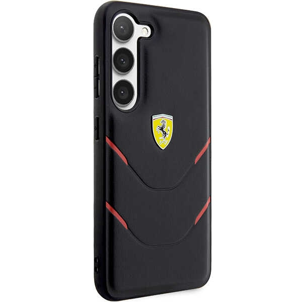 Funda Ferrari Fehcs23spbak S23 S911 Negro/Negro Durocase Hot Stamp Lines Case