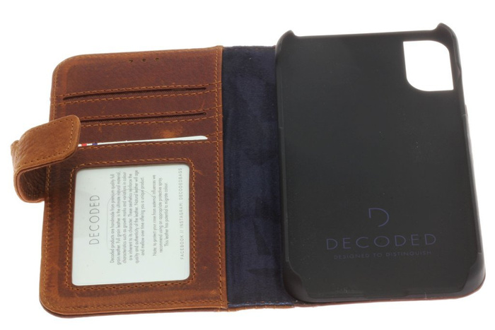 Cover DECODED Wallet Apple Custodia per Iphone X Xs Brown Cinnamon