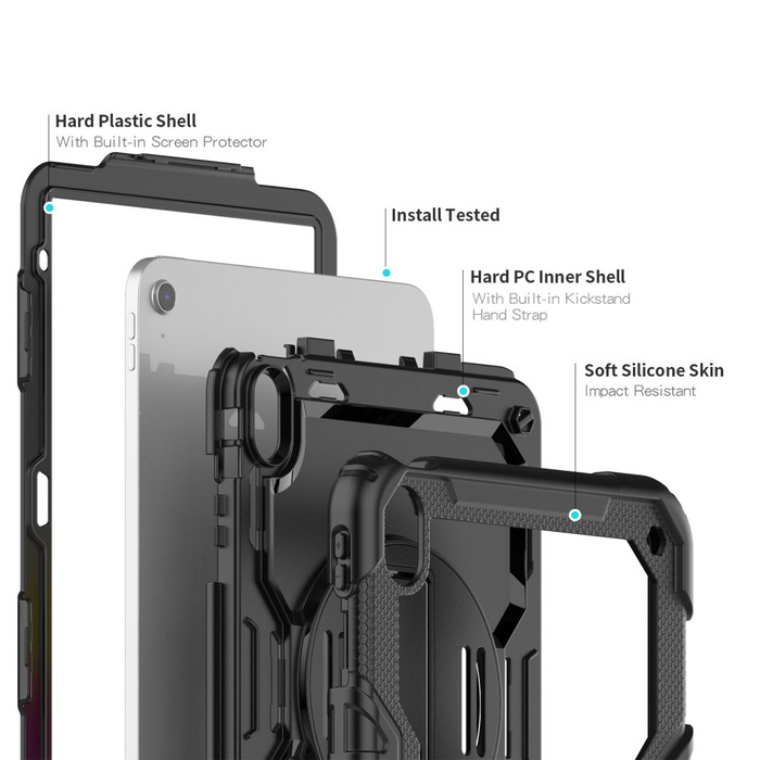 Telefontok TECH-PROTECT SOLID360 IPad 10.9 2022 FEKETE