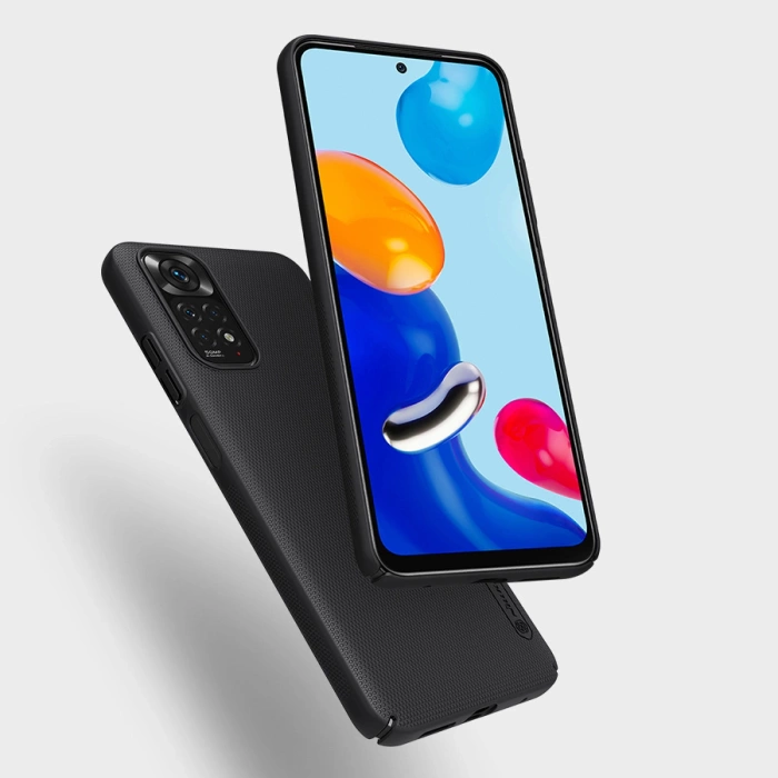 Nillkin Super Frosted Shield wytrzymałe etui pokrowiec Xiaomi Redmi Note 11T 5G / Note 11S 5G / Note 11 5G (China) / Poco M4 Pro 5G czarny