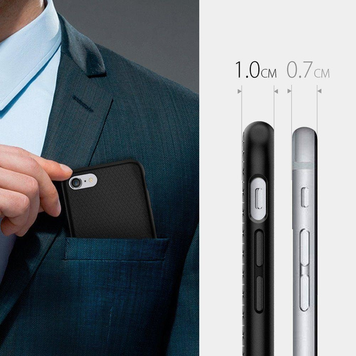 Pouzdro SPIGEN Liquid Air Apple iPhone 7 8 SE 2020 Černé pouzdro