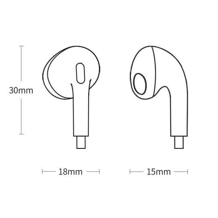 Baseus Encok C17 Type-C in-ear wired earphone with microphone white (NGCR010002)