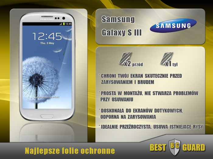 BEST GUARD Ultra Samsung Galaxy S3 I9300 LCD Protective Film For Display