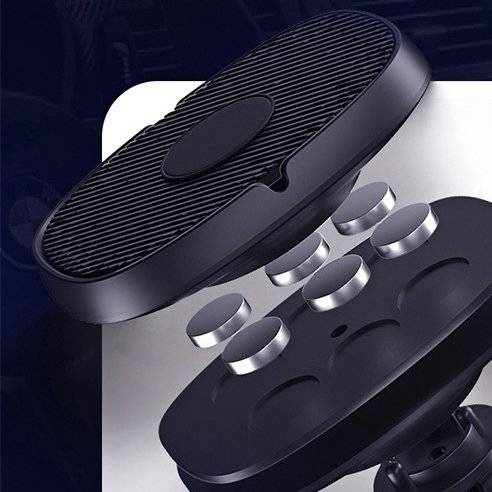 Autocollant magnetic support pour téléphone sur le tableau de bord noir